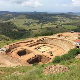 Escavação da Estação Taboão da Serra